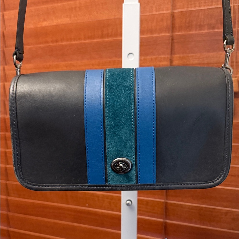 Limited edition coach 75th anniversary stripe penny crossbody